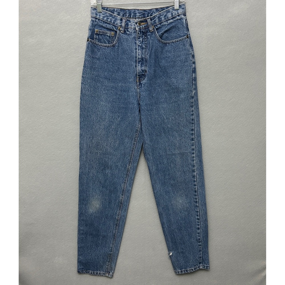 VTG Saugatuck Jeans Women's 29x32 High Rise Mom Tapered Distressed Classic Retro